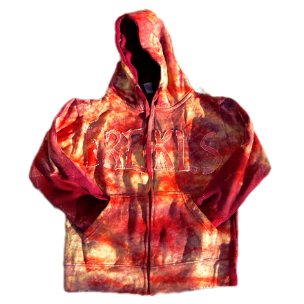 “GANDY” FLORAL LACE PRINT ZIP HOODIE